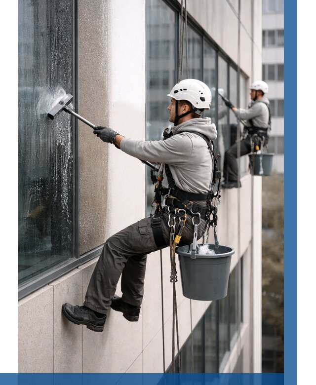 Мойка фасадов зданий в Усинске под ключ от 358 р. | ВЫСОТНИК-Снс