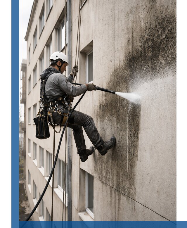 Профессиональная очистка фасадов от плесени в Усинске