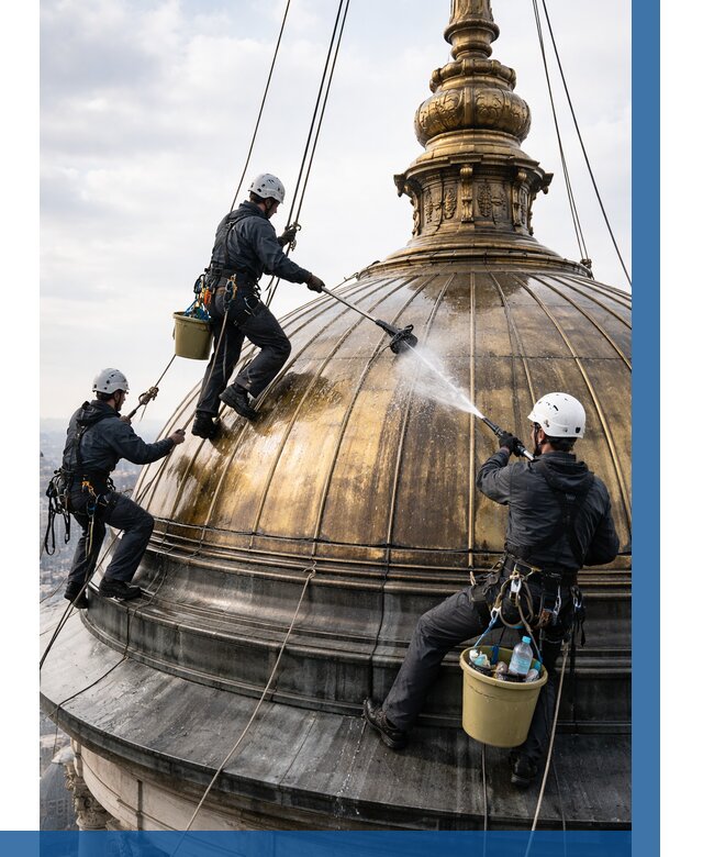 Мойка куполов и шпилей в Усинске от 8190 р. - заказать | ВЫСОТНИК-Снс