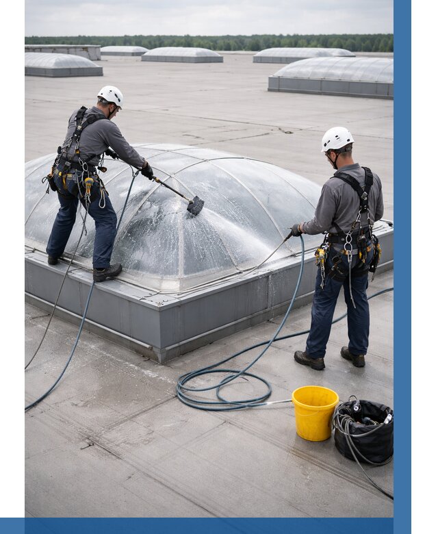 Мойка зенитных фонарей в Усинске, заказать от 4607 р. | ВЫСОТНИК-Снс