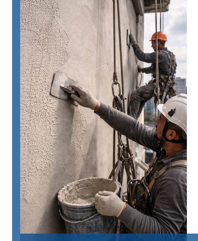 Декоративная штукатурка фасада с утеплением и защитой в Усинске