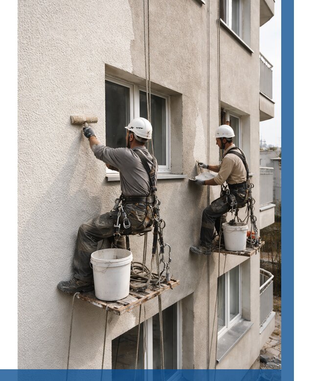 Нанесение короеда на фасад в Усинске от 461 р. | ВЫСОТНИК-Снс