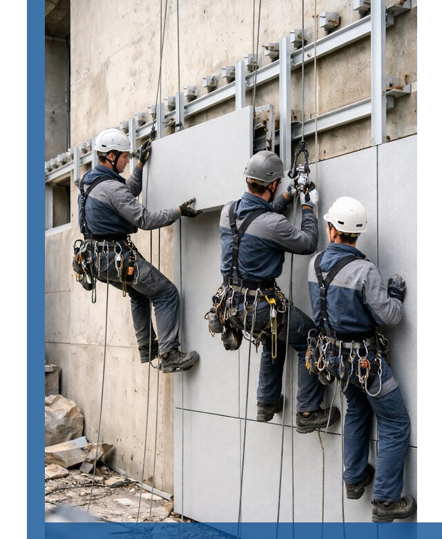 Монтаж вентилируемого фасада в Усинске под ключ с гарантией качества