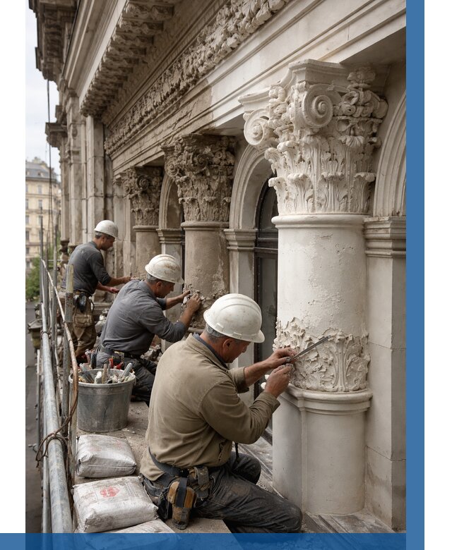 Реставрация фасадной лепнины в Усинске от 2560 р. | ВЫСОТНИК-Снс