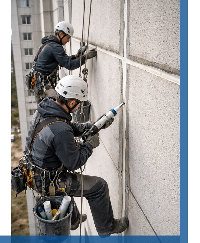 Герметизация межпанельных швов в Усинске от 717 р. | ВЫСОТНИК-Снс