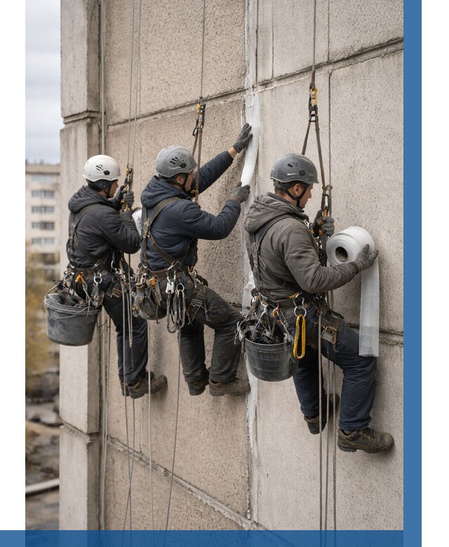 Ремонт межпанельных швов в Усинске от 768 р. | ВЫСОТНИК-Снс