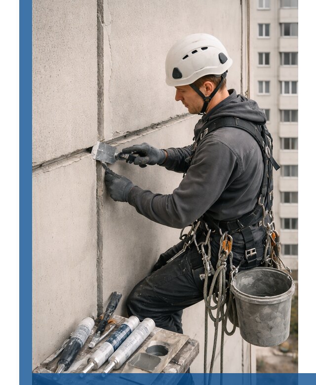 Ремонт межпанельных швов в Усинске герметизация и восстановление
