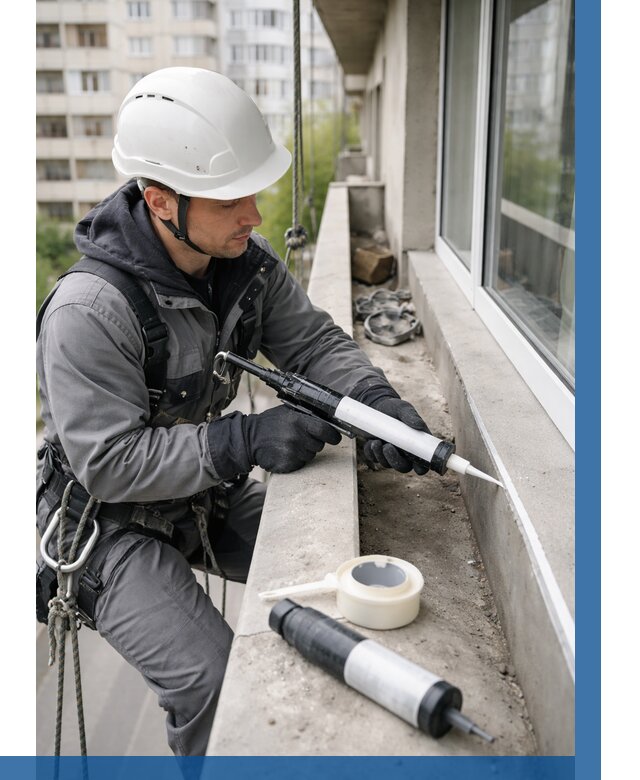 Герметизация швов лоджии в Усинске от 4607 р. | ВЫСОТНИК-Снс