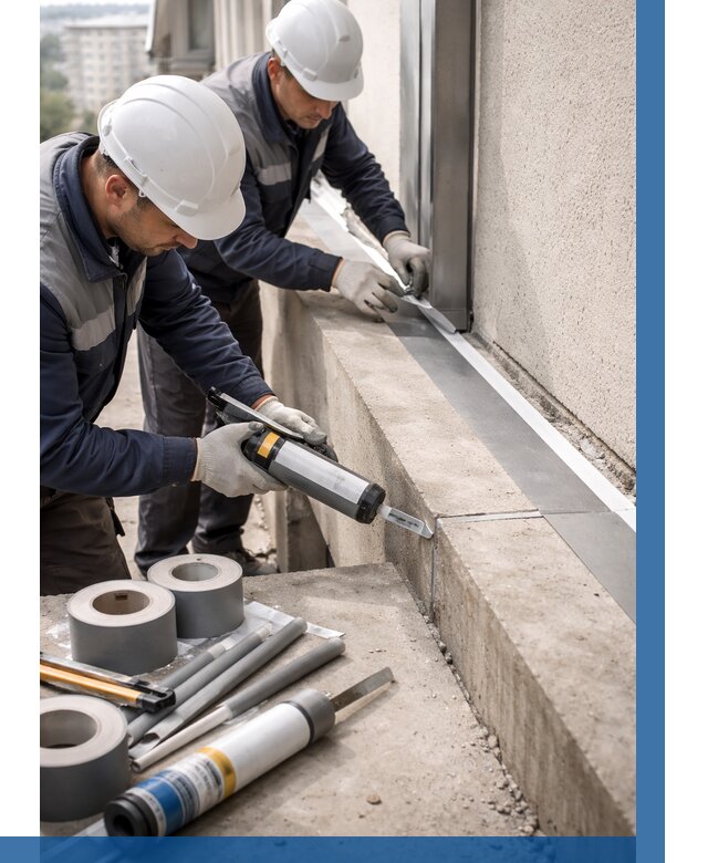 Герметизация примыкания балкона в Усинске от 4607 р. | ВЫСОТНИК-Снс