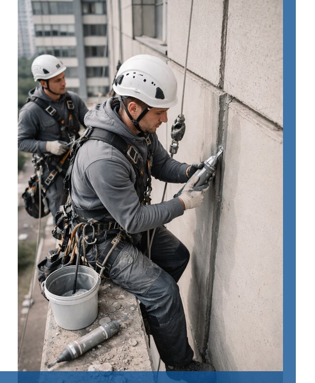 Ремонт деформационных швов здания в Усинске от 1024 р. | ВЫСОТНИК-Снс