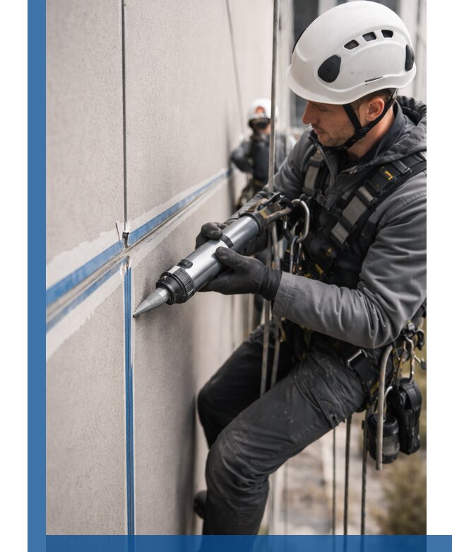 Герметизация стыков фасадных панелей в Усинске качественно и быстро