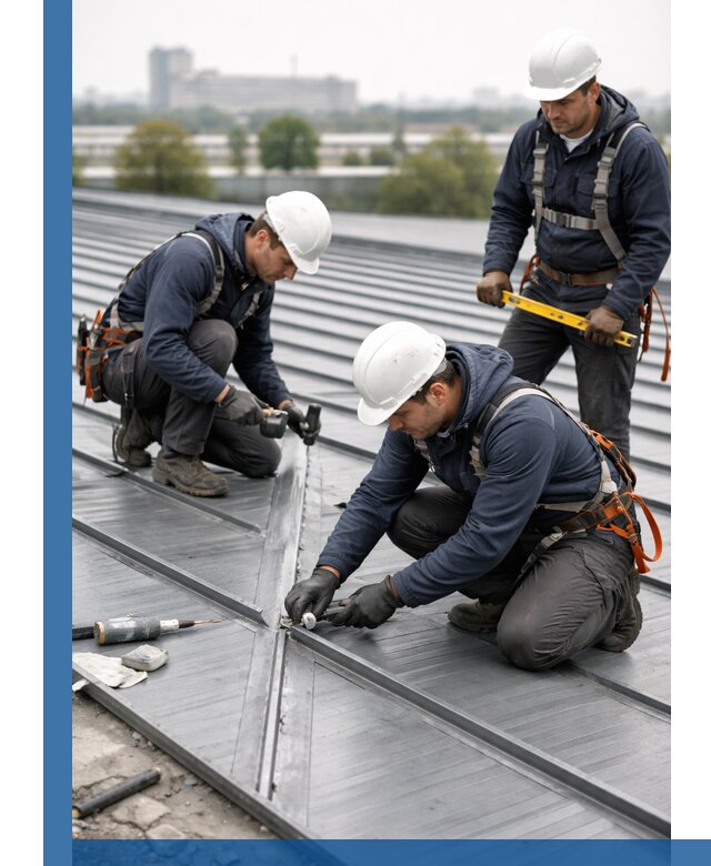 Ремонт фальцевой кровли в Усинске срочно и качественно