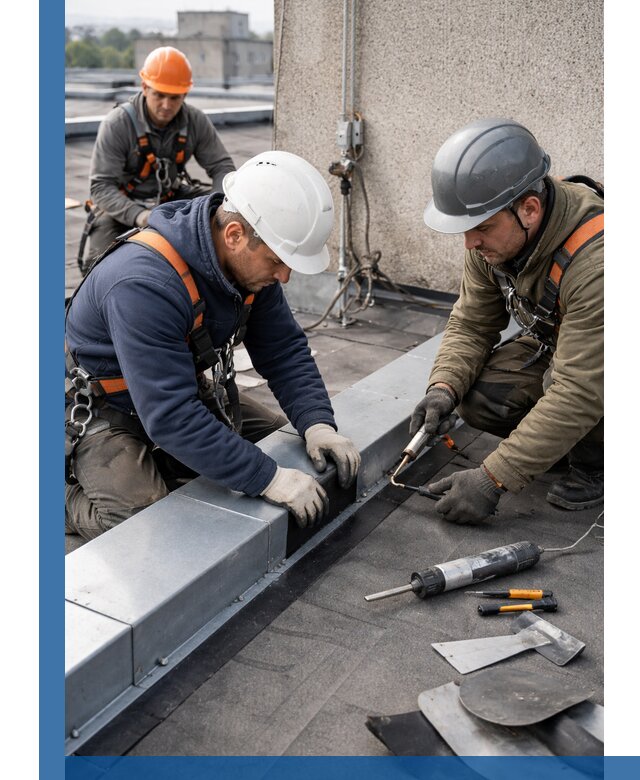 Ремонт кровельных примыканий в Усинске профессионально