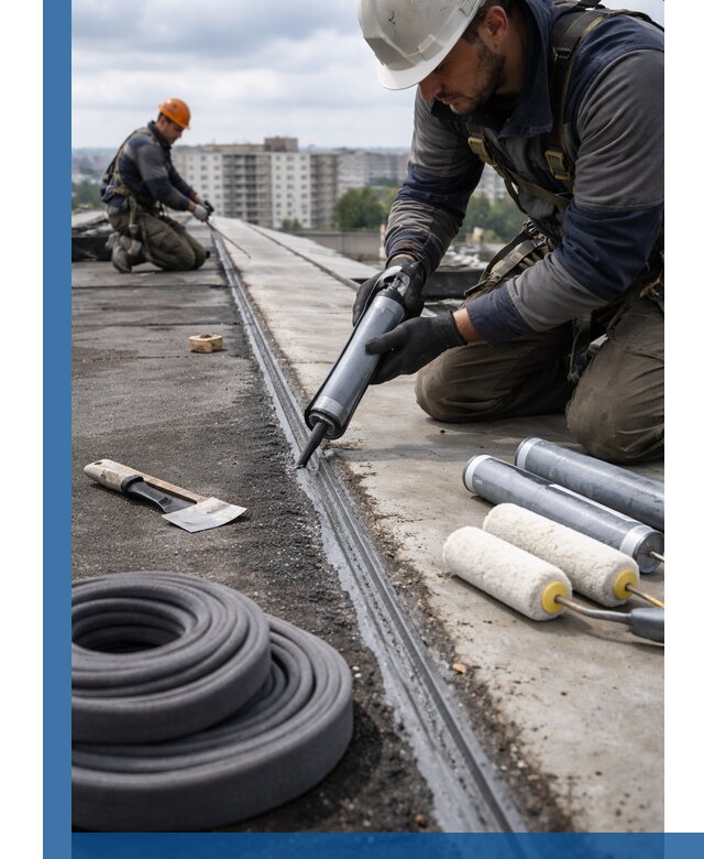 Герметизация швов кровли в Усинске с гарантией герметичности