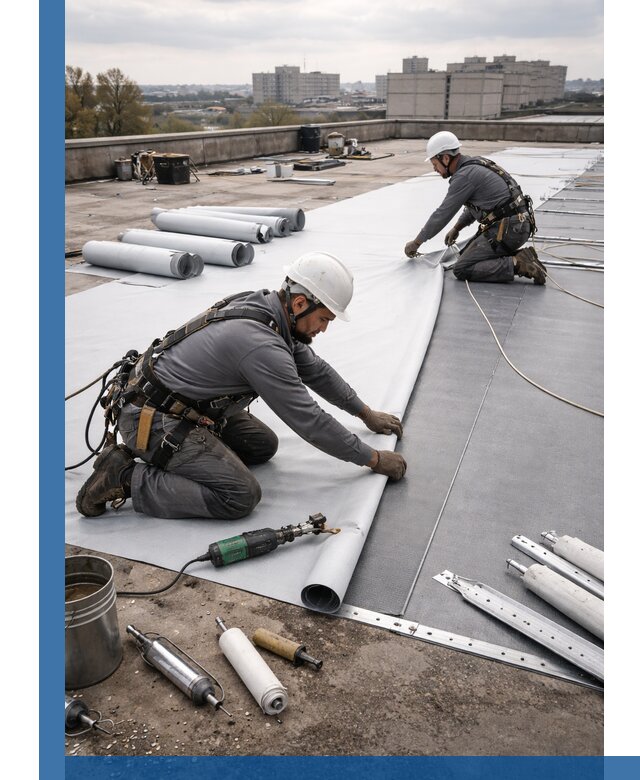 Монтаж мембранной кровли в Усинске для промышленных зданий