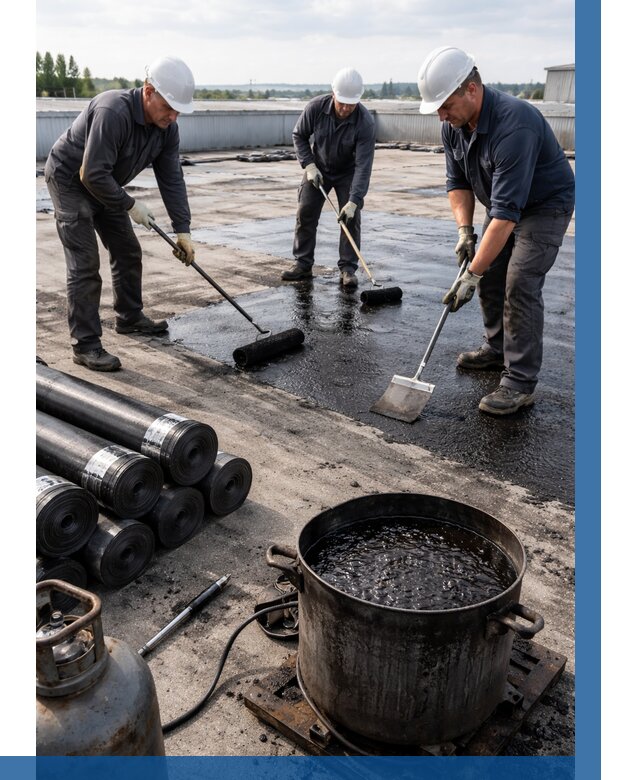 Гидроизоляция кровли мастикой в Усинске от 614 р. | ВЫСОТНИК-Снс