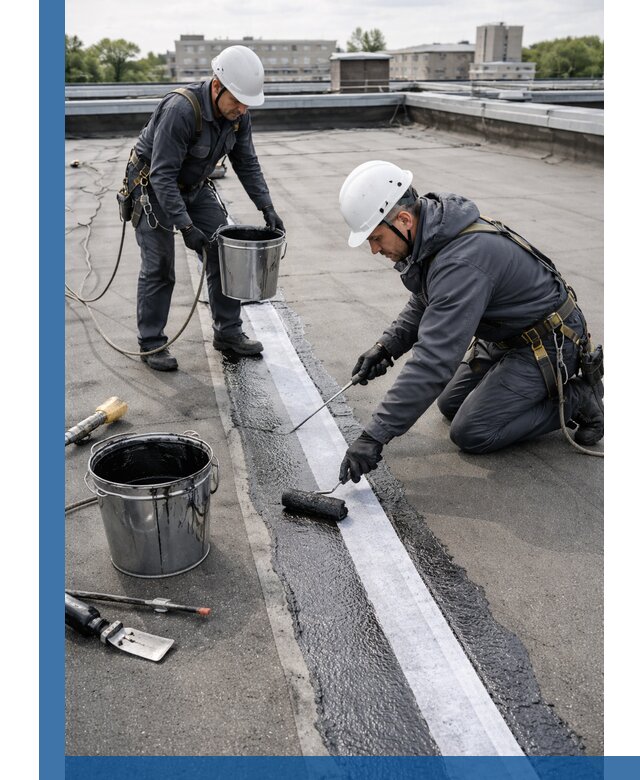 Гидроизоляция кровли мастикой в Усинске надежная защита