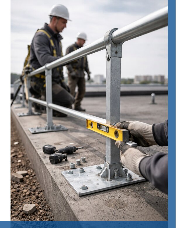 Монтаж кровельного ограждения в Усинске от 1229 р. | ВЫСОТНИК-Снс