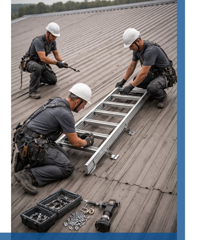 Монтаж кровельной лестницы в Усинске от 4607 р. | ВЫСОТНИК-Снс