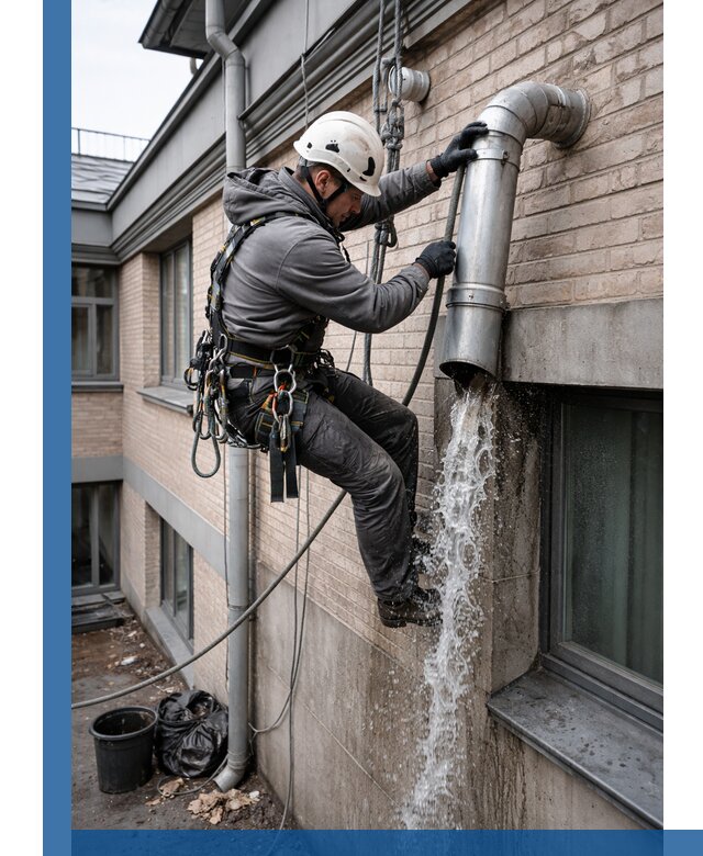 Профессиональная прочистка водосточных труб в Усинске с гарантией