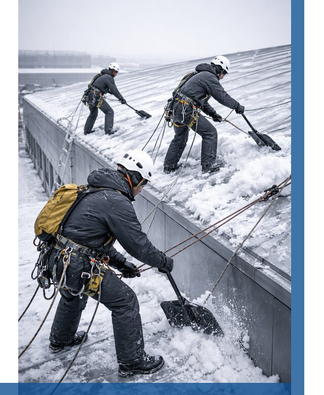 Очистка навесов от снега в Усинске от 4607 р. | ВЫСОТНИК-Снс