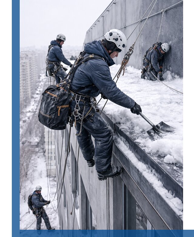 Абонентское обслуживание кровли зимой в Усинске регулярный уход