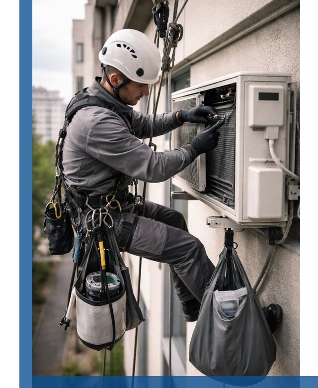 Обслуживание внешнего блока кондиционера в Усинске профессионально