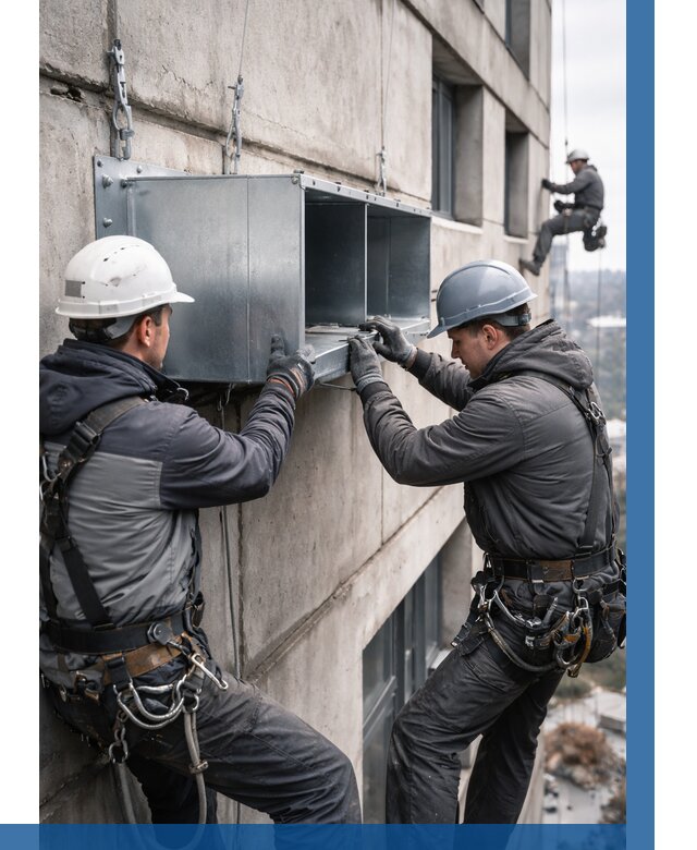 Монтаж вентиляционных коробов в Усинске от 3071 р. | ВЫСОТНИК-Снс