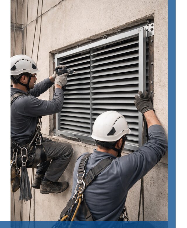 Монтаж вентиляционных решеток в Усинске от 4607 р. | ВЫСОТНИК-Снс