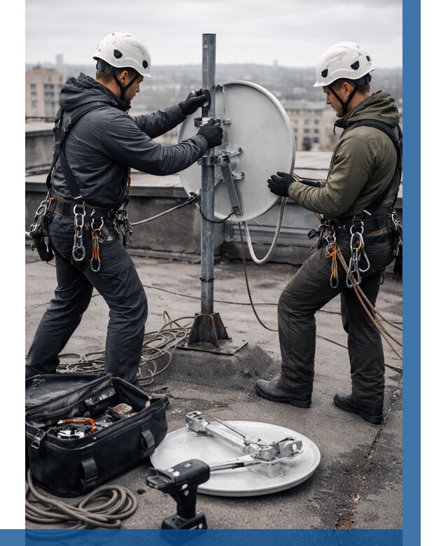 Демонтаж антенн на крыше в Усинске от 4607 р. | ВЫСОТНИК-Снс