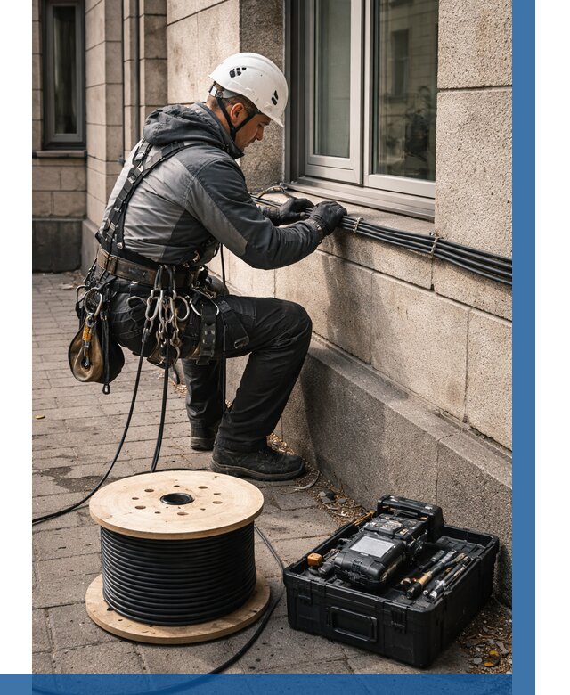 Прокладка оптоволоконного кабеля в Усинске от 819 р. | ВЫСОТНИК-Снс