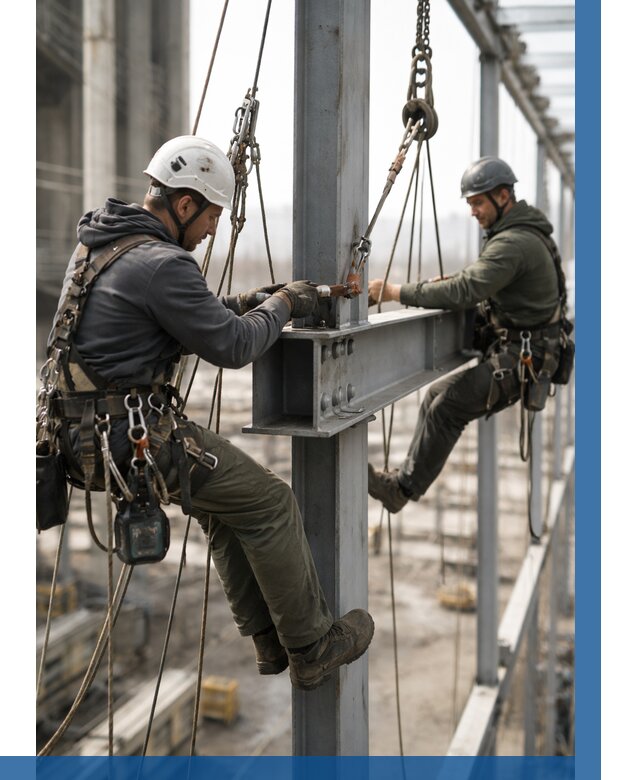 Монтаж металлоконструкций на высоте в Усинске от 3583 р. | ВЫСОТНИК-Снс