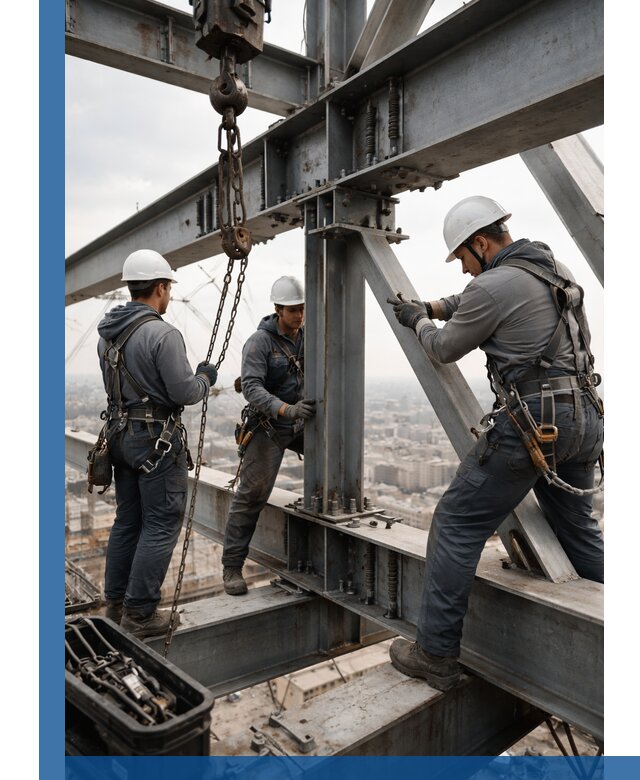 Профессиональный монтаж металлоконструкций на высоте в Усинске