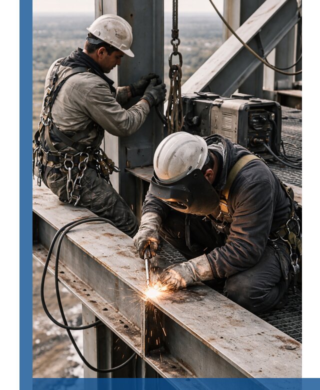 Высотные сварочные работы в Усинске для промышленных объектов