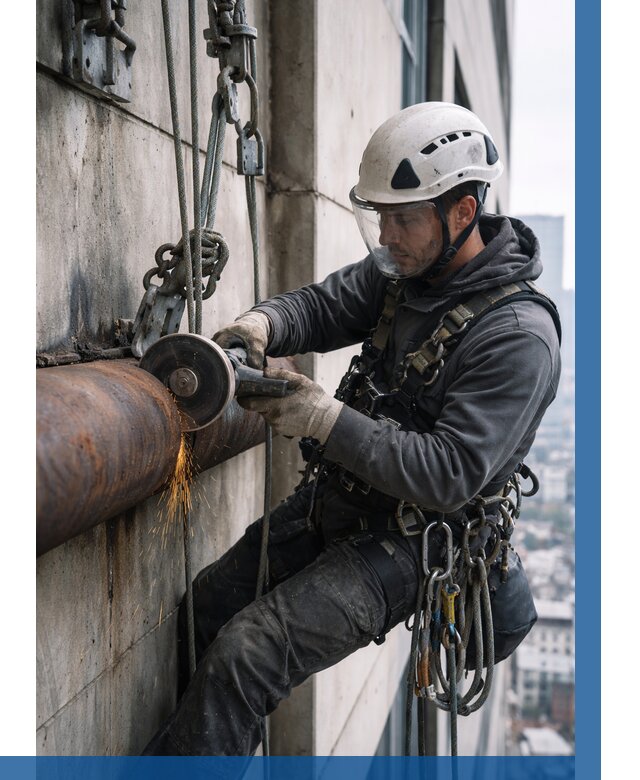 Резка металла на высоте в Усинске по цене от 4607 р. | ВЫСОТНИК-Снс