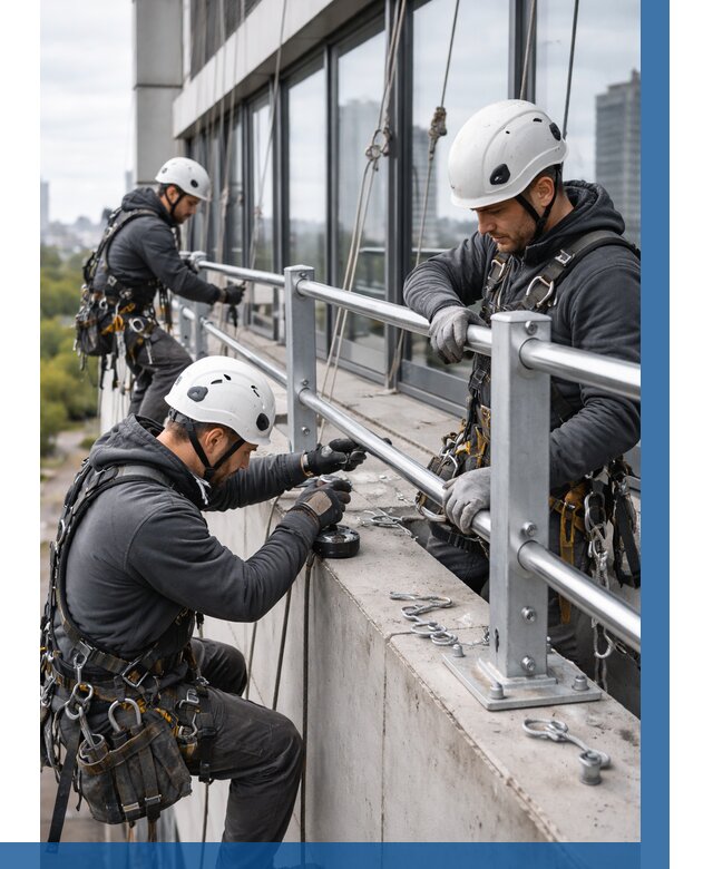 Монтаж ограждений на высоте в Усинске, от 1229 р. | ВЫСОТНИК-Снс