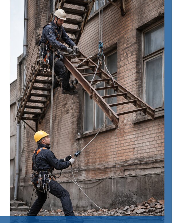 Демонтаж пожарной лестницы в Усинске от 12286 р. | ВЫСОТНИК-Снс