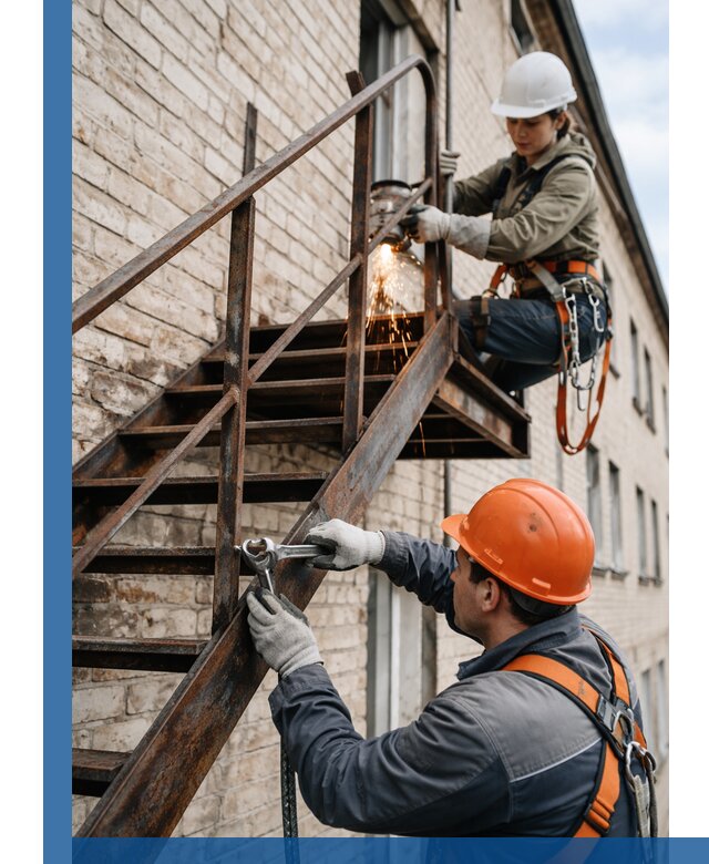 Ремонт и восстановление пожарных лестниц с выездом в Усинске