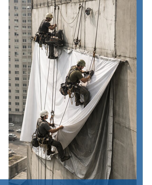 Замена баннерного полотна в Усинске от 6655 р. | ВЫСОТНИК-Снс—заказать