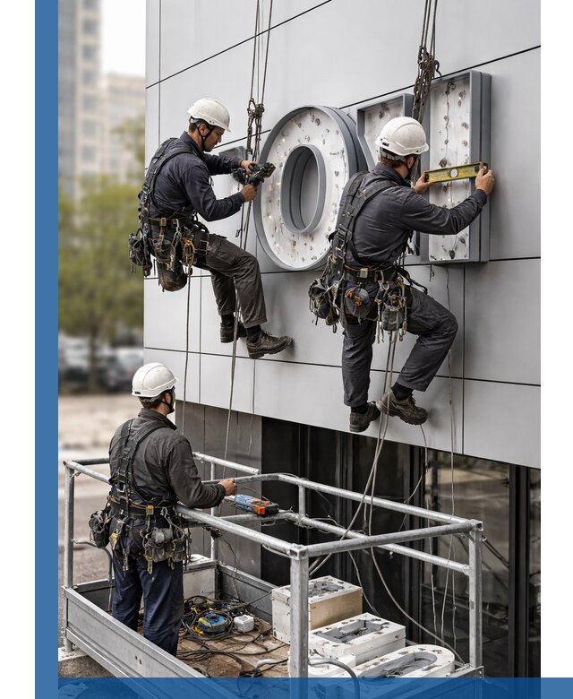 Профессиональный монтаж световых букв в Усинске под ключ