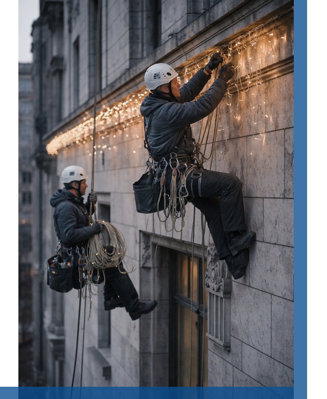 Монтаж новогодней иллюминации в Усинске от 8702 р. | ВЫСОТНИК-Снс