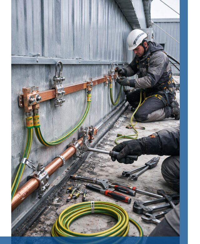 Монтаж заземления здания в Усинске от 25595 р. | ВЫСОТНИК-Снс