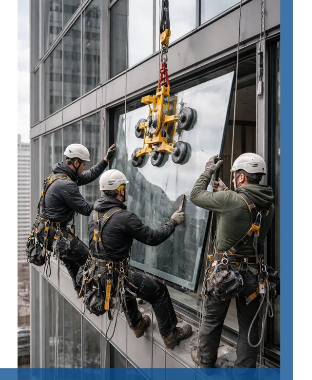 Фасадное остекление зданий под ключ в Усинске от 10238 р. | ВЫСОТНИК-Снс