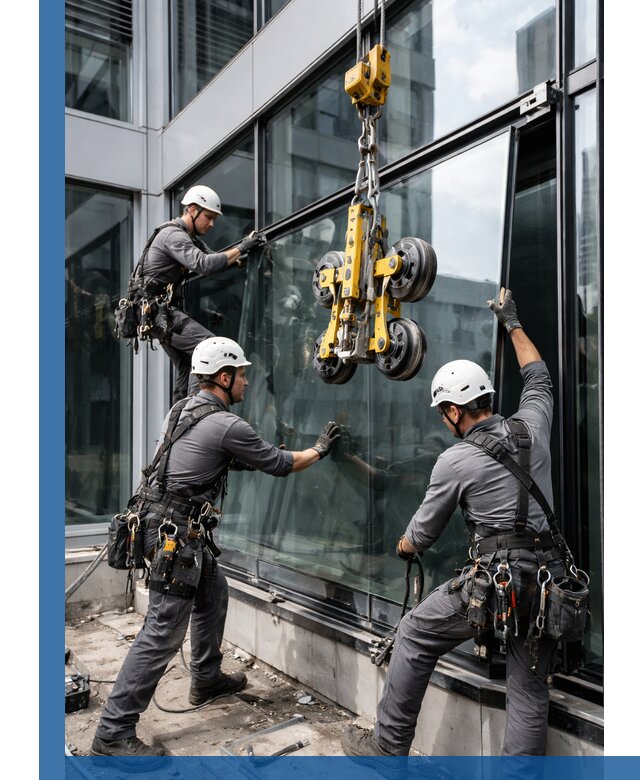 Структурное остекление фасадов в Усинске монтаж и обслуживание