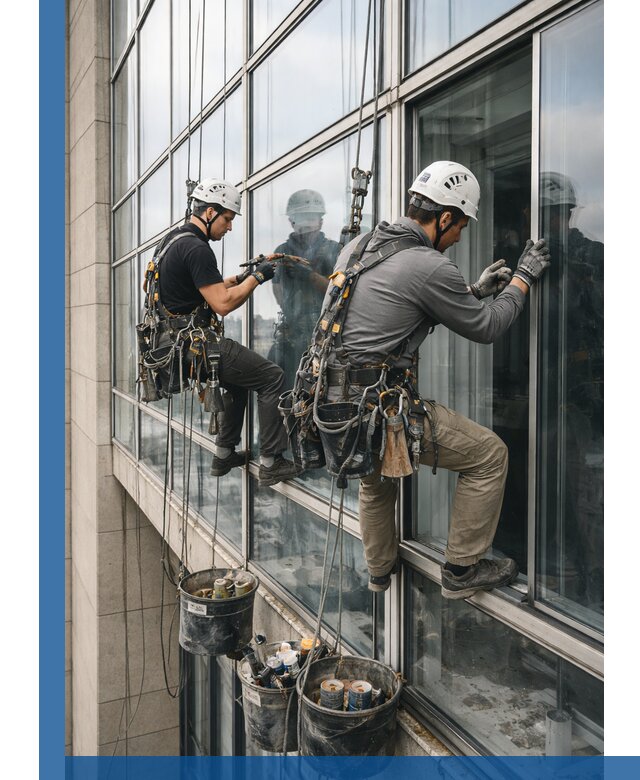 Ремонт витражных конструкций и фасадного остекления в Усинске