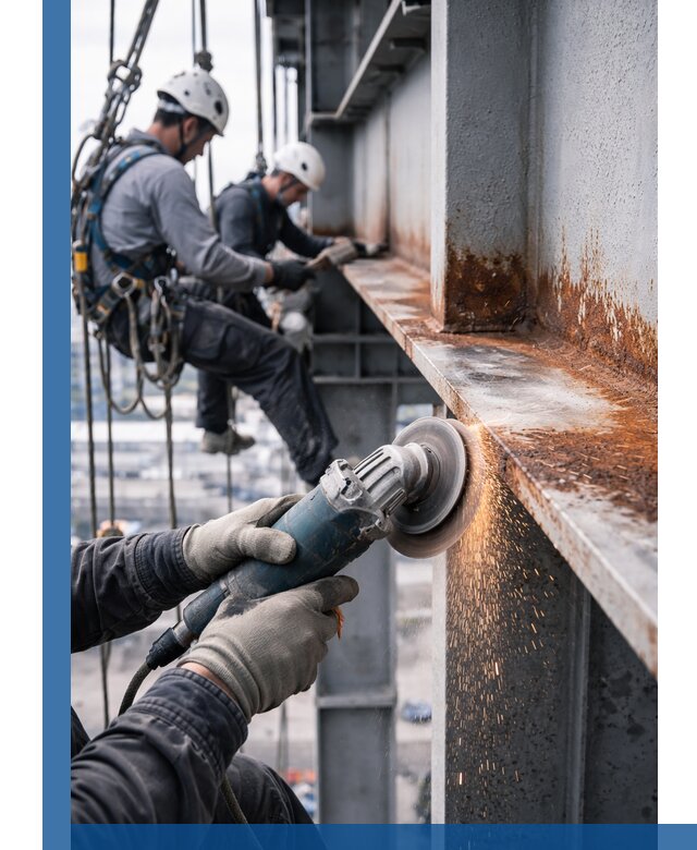 Зачистка металла от ржавчины и подготовка поверхностей в Усинске