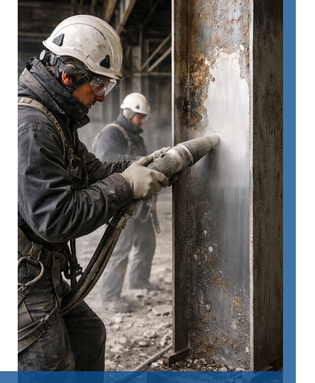 Удаление старой краски с металла в Усинске от 461 р. | ВЫСОТНИК-Снс