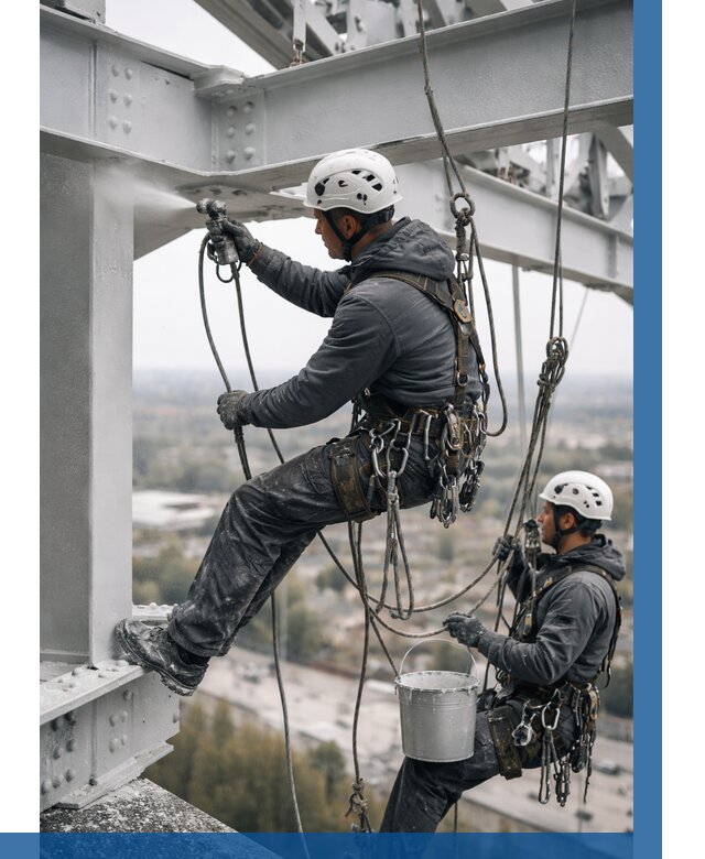 Покраска металлоконструкций на высоте в Усинске 358 р |ВЫСОТНИК-Снс