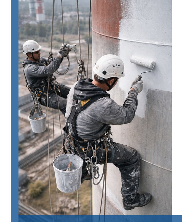 Покраска дымовых труб в Усинске: антикоррозийная защита и восстановление