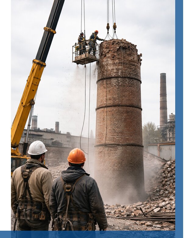 Демонтаж дымовой трубы в Усинске от 92142 р. | ВЫСОТНИК-Снс, смета